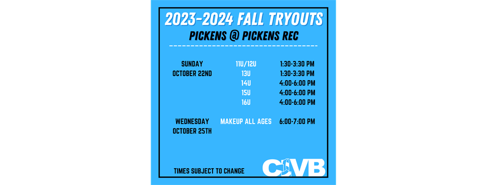 Fall Tryouts - Pickens
