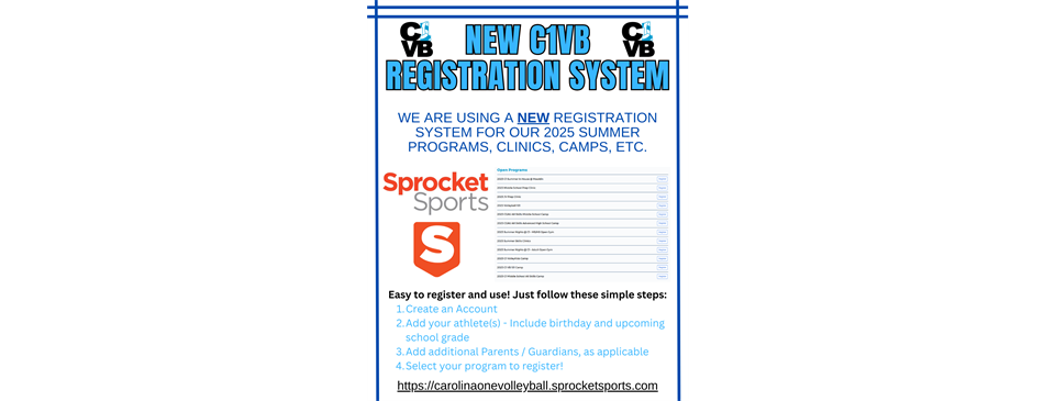 Summer 2025 - NEW Registration System
