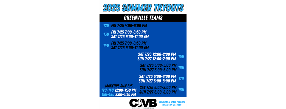 Summer 2025 - ONE/Elite Tryouts